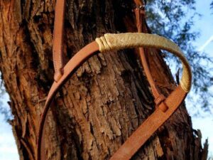 leather noseband tiedown rawhide