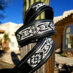 black white beading beaded dog collar