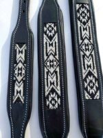 Black white beading collar