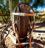 Rawhide turquoise studs headstall browband