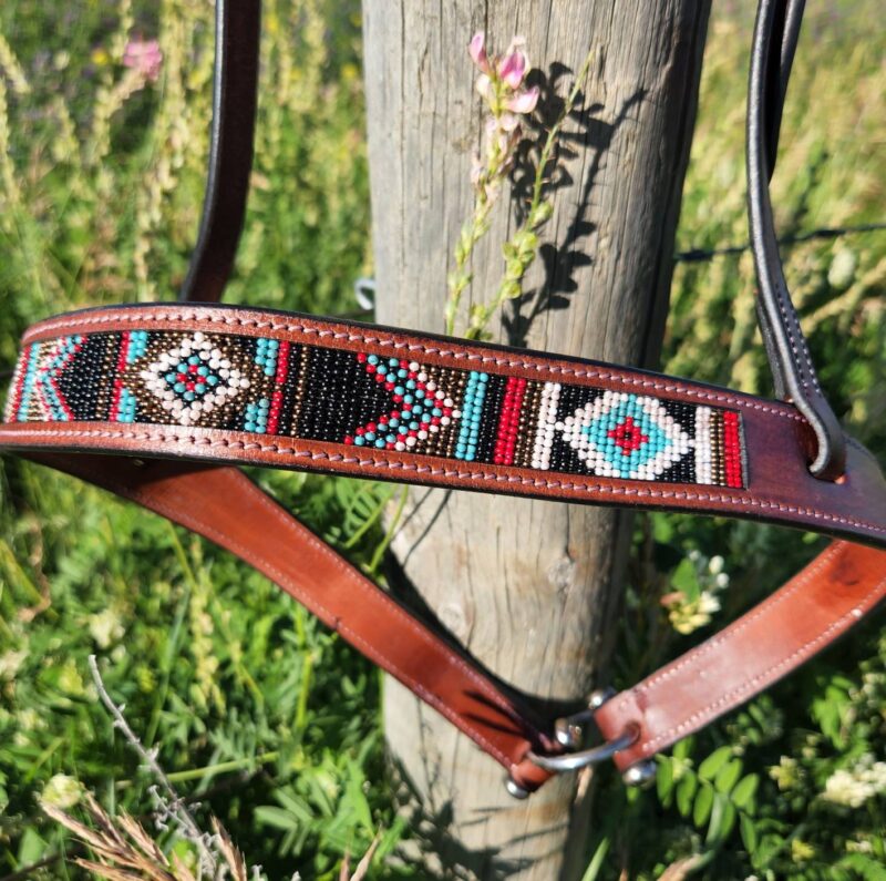 Beaded Tiedown Noseband