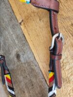 Leather Beaded Navajo headstall for sale