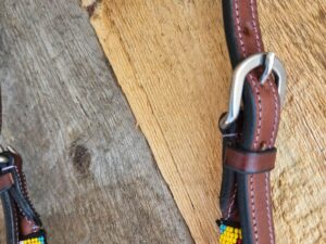 Leather Beaded Navajo headstall for sale