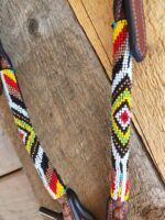 Leather Beaded Navajo headstall for sale`