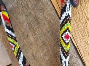 Leather Beaded Navajo headstall for sale`