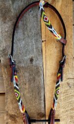 Leather Beaded Navajo headstall for sale