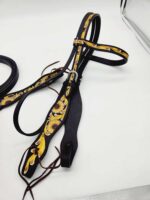 A Leather Sunflower Beaded Headstall (25)