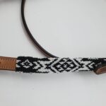 leather beaded sliding one earheadstall