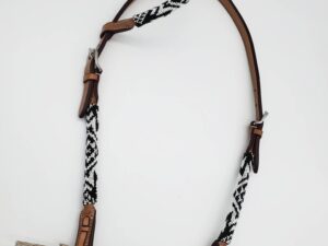 leather beaded sliding one earheadstall