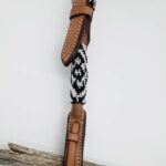 leather beaded browband headstall