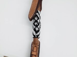 leather beaded browband headstall