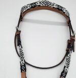 leather beaded browband headstall