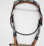leather beaded browband headstall