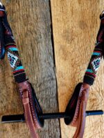 Buy Leather Headstalls Western Bridle Beaded Tooled For Sale