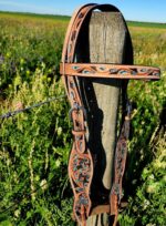 Leather Headstalls Beaded Tooled Western Bridle Ranch Hand (37)