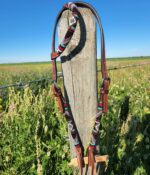 Leather Headstalls Beaded Tooled Western Bridle Ranch Hand (11)