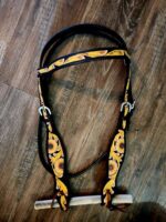 Leather headstall bridle western horse tack quarter horse (8)