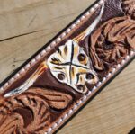 Longhorn Leather Dog Collar (2)