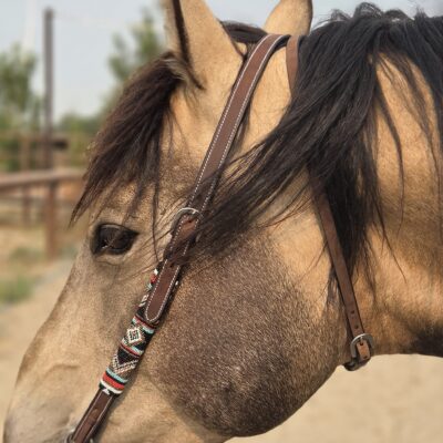 Blue Rodeo - Beaded - One Ear Headstall - view 2