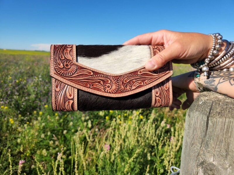 Clutch Leather Cowhide Tooled (3)