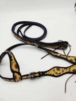 Leather Headstalls Western Bridles Beaded Sunflower Leather Bridles Western Horse Tack (44)