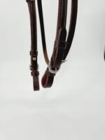 Buffalo Hide LEather Headstall Western RAnchy Cowboy Ranch One Eare Browband