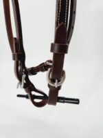 Buffalo Hide LEather Headstall Western RAnchy Cowboy Ranch One Eare Browband