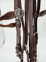 Buffalo Hide LEather Headstall Western RAnchy Cowboy Ranch One Eare Browband