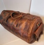 Distressed Leather Duffel Bags Vintage Mens bags For sale (1)