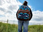 Leather Backpack Saddle Blanket Western Fashion Cowgirl Back to School Travel Native Turquoise Gypsy