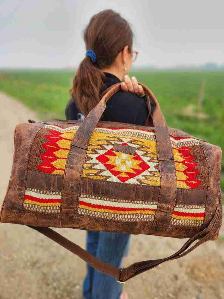 Vintage Soul Duffel Bag Saddle Banket Travel BAg Women Weekend Bag Carry On Western Fashion 3