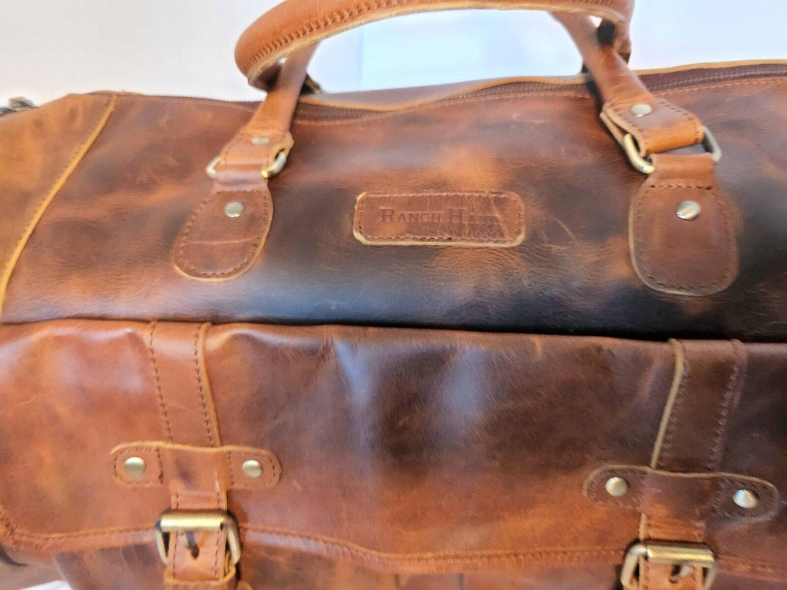 Distressed Leather Duffel Bag / Travel Bag- The Signature - Ranch