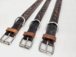 Antique leather dog collars tooled (1)