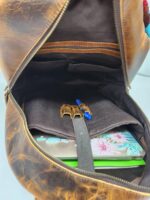 Laptop Leather Turquoise Saddle Blanket Backpack 19