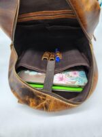 Laptop Leather Turquoise Saddle Blanket Backpack 22