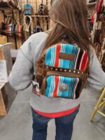 Leather Saddle Blanket Backpck Purse Cowhide Western Fashion 19