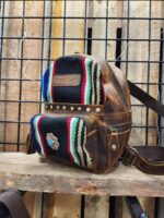 Leather Saddle Blanket Backpck Purse Cowhide Western Fashion 2