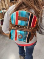 Leather Saddle Blanket Backpck Purse Cowhide Western Fashion 20