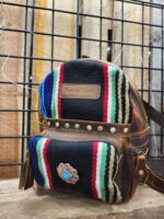 Leather Saddle Blanket Backpck Purse Cowhide Western Fashion 3