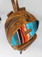 Serape Saddle Blanket Mini Backpack Leather Purse 10