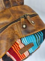 Serape Saddle Blanket Mini Backpack Leather Purse 11