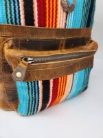 Serape Saddle Blanket Mini Backpack Leather Purse 12