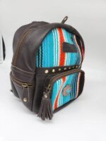 Serape Saddle Blanket Mini Backpack Leather Purse 17