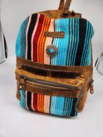 Serape Saddle Blanket Mini Backpack Leather Purse 4