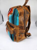 Serape Saddle Blanket Mini Backpack Leather Purse 5
