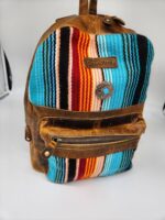 Serape Saddle Blanket Mini Backpack Leather Purse 8