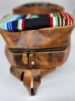 Sonoran Serape Leather Saddle Blanket Backpack Laptop Bag Western Fashion 11