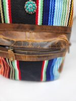 Sonoran Serape Leather Saddle Blanket Backpack Laptop Bag Western Fashion 3