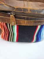 Sonoran Serape Leather Saddle Blanket Backpack Laptop Bag Western Fashion 4