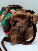 Spruce Saddle Blanket Leather Duffel Bag Western Fashion 10